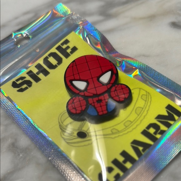 NWT Superhero Shoe Charms Set of Hulk and 3 Spiderman inspired - Picture 3 of 5